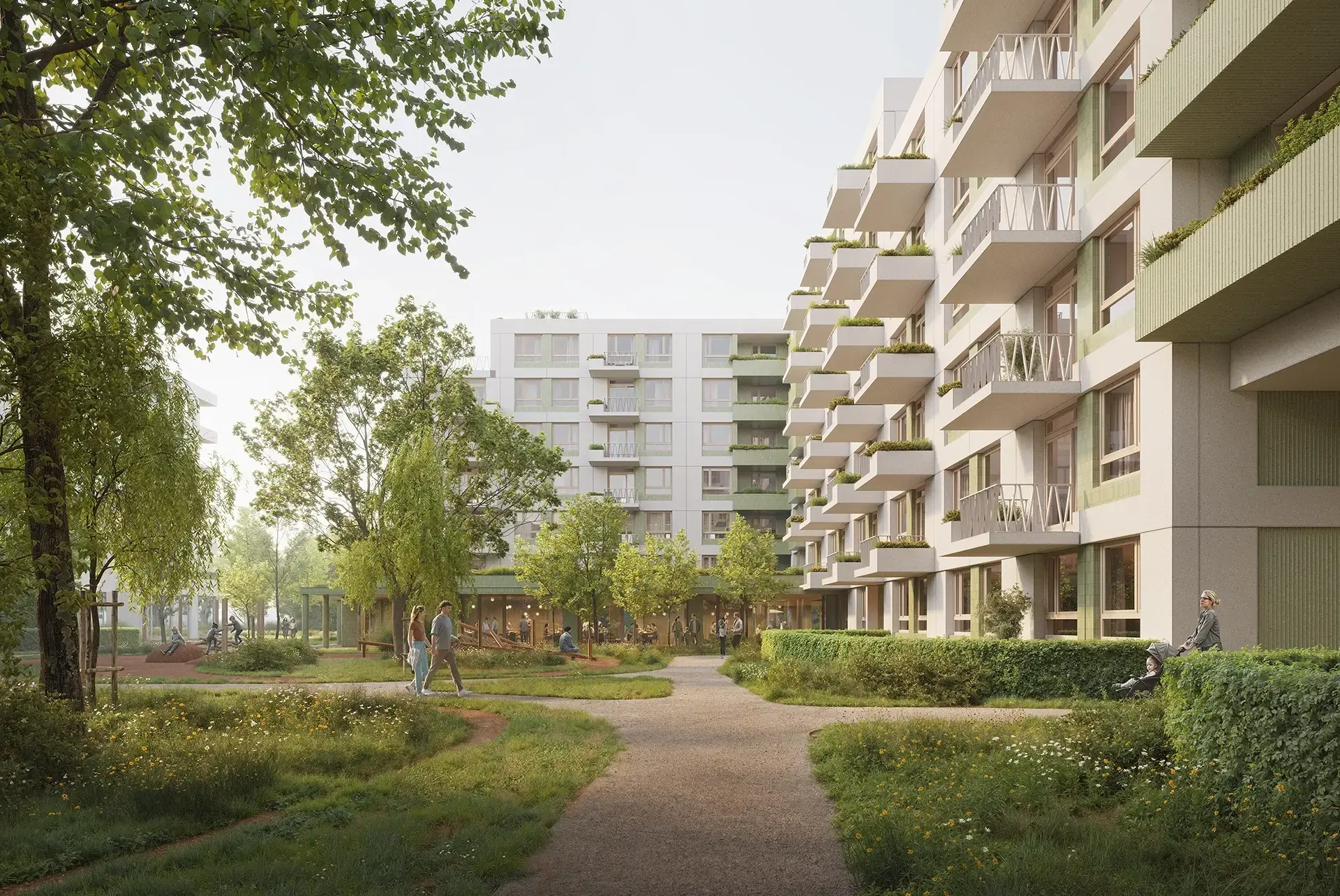 Wizualizacji inwestycji Przasnyska 6b, Warszawa Żoliborz