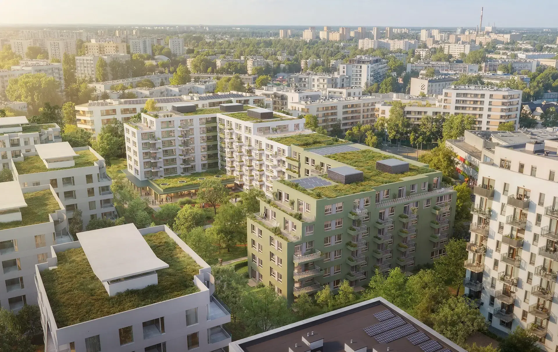 Wizualizacji inwestycji Przasnyska 6b, Warszawa Żoliborz